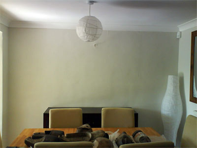 dining room wall, before...